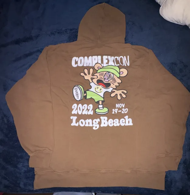 ComplexCon 2022 Long Beach Verdy Brown Hoodie Size XL