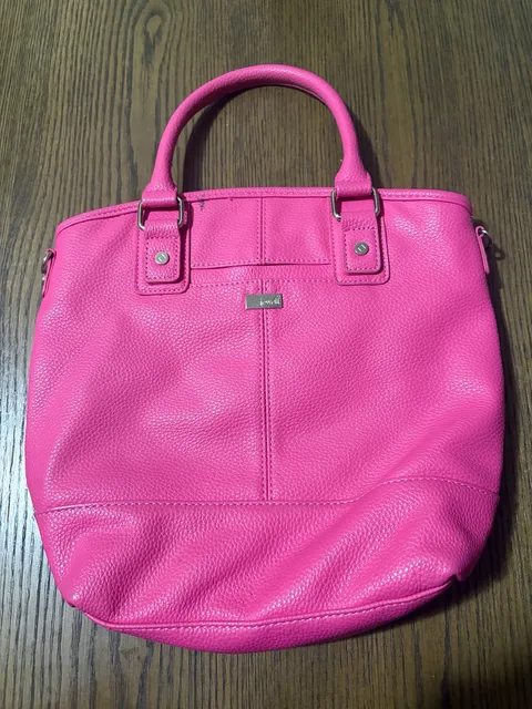 Jewell by Thirty-One Montreal Tote Handbag Pink Pebble Faux Leather