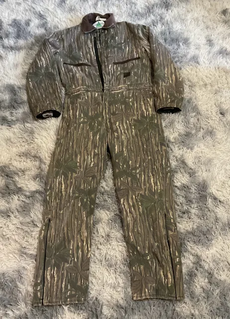 Vintage Made in USA Liberty RealTree Camo Coveralls Size Large & Tall