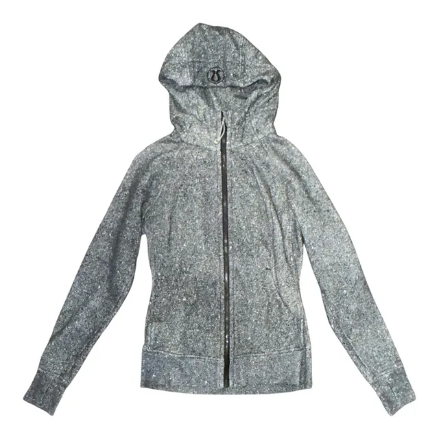 Lululemon Scuba Hoodie Size 6 Gray Speckled Full Zip