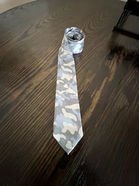 Van Heusen Camouflage Necktie Blue Gray