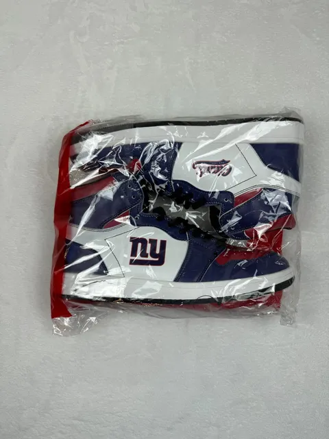 Custom NY Giants Themed High Top Sneakers Size 45EU/12US