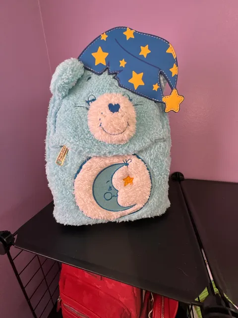Loungefly Care Bears Bedtime Bear Plush Cosplay Mini Backpack