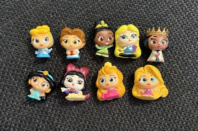 Disney Doorables Squish’Alots Princess Lot of 9 Cinderella Belle Tiana Jasmine Rapunzel
