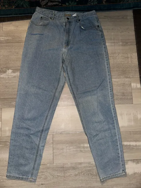 Liz Claiborne Lizwear Jeans Size 16-Long Light Blue Denim Mom Jeans