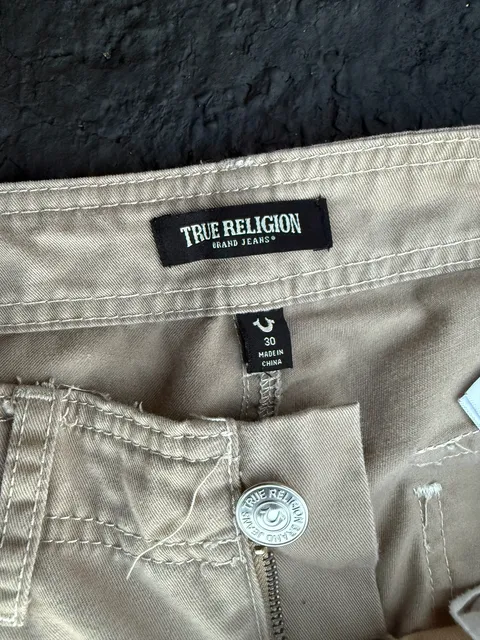 True Religion Cargo Pants Size 30 Beige Khaki