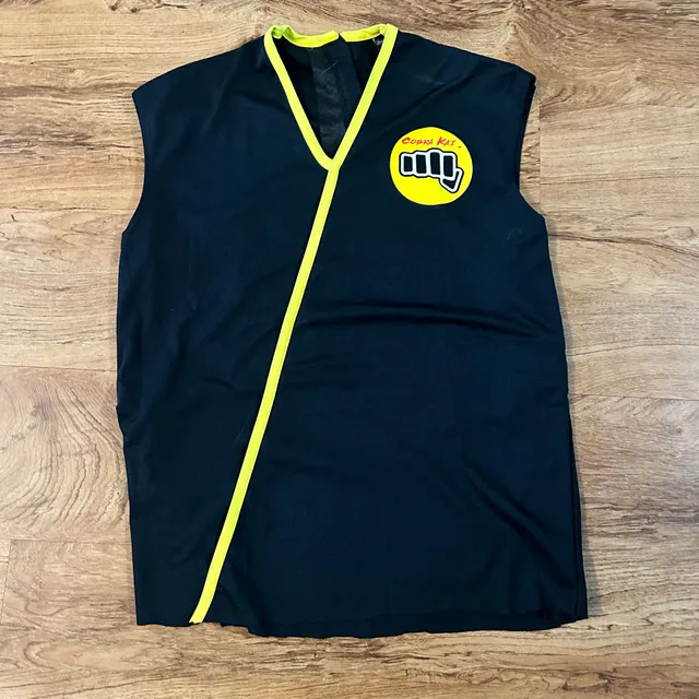 Cobra Kai Sleeveless Gi Costume Top Black Yellow