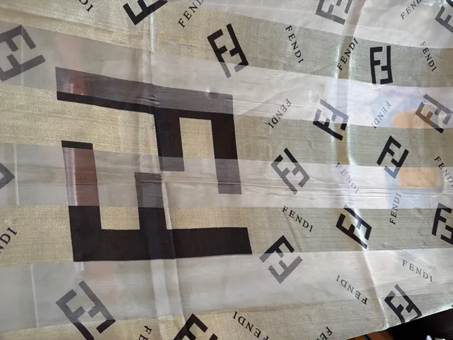 Fendi Zucchino Logo Silk Scarf