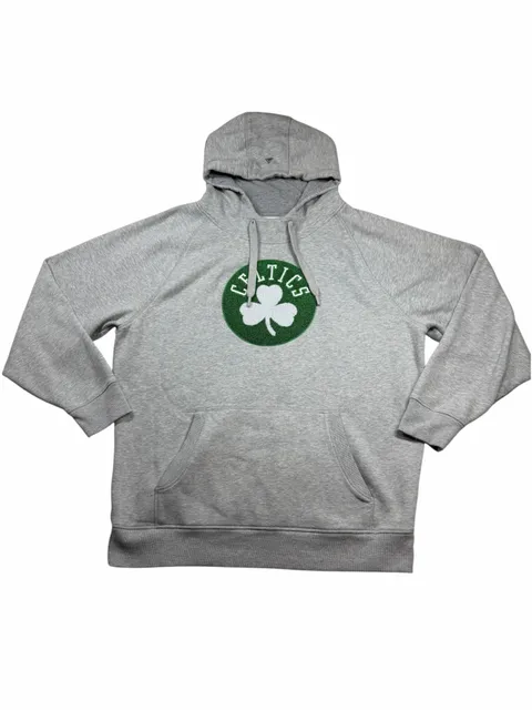 Boston Celtics Antigua Hoodie Mens XL Gray Embroidered Logo NBA Pullover