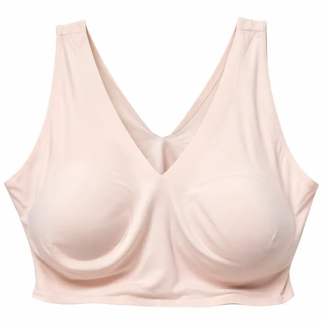 WU43 Size 3X True and Co V Neck Wireless Bralette Blush Pink NWT