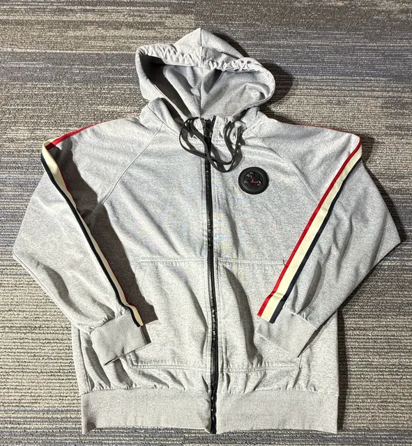 HT 16 Hoodie Size L Gray Full Zip Track Jacket