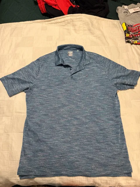 Callaway Golf Polo Shirt Size L Blue Space-Dyed Opti-Dri
