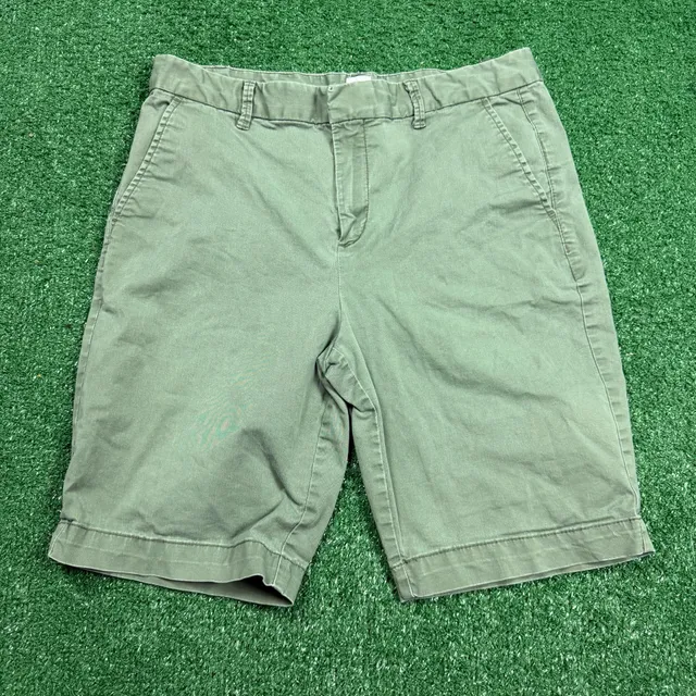 Gap Bermuda Shorts Size 8 Green Cotton Twill