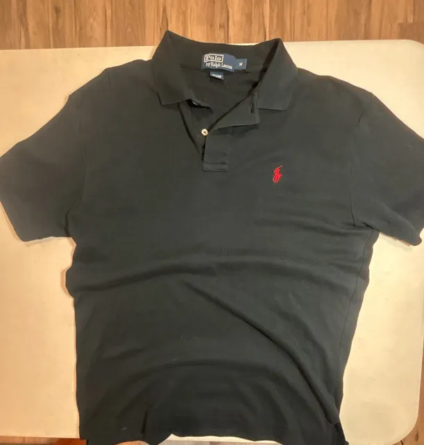 Polo By Ralph Lauren Polo Shirt Size M Black Cotton