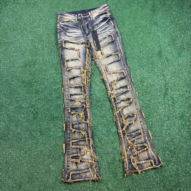 Rockstar Original RSM205 Flare Denim Jeans Size 30 Distressed