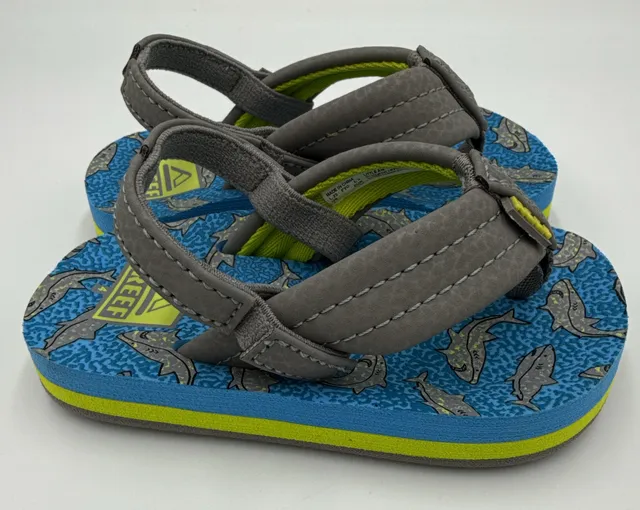 Reef Little Ahi Sandals Shark Blue Gray
Size 4 T
#901