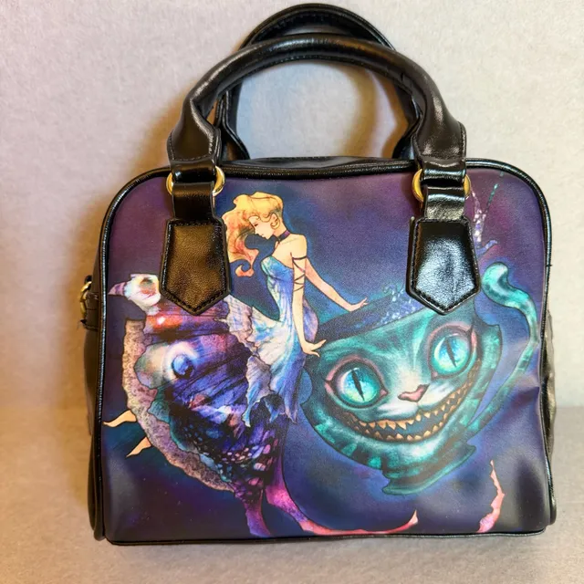 Alice Cheshire Cat Satchel Crossbody Purse