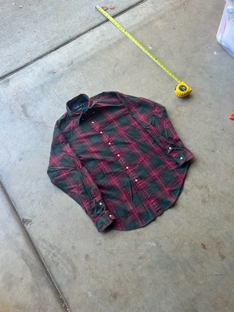 Ralph Lauren Blake Plaid Long Sleeve Shirt Size M Red Green Cotton