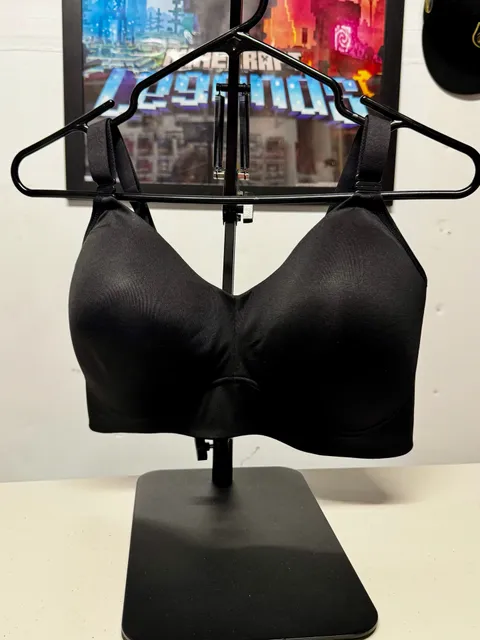 WU66 Size 40DD Warners Wireless Smooth Comfort Bra Black NWOT