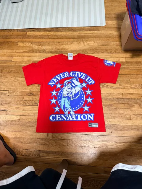 Vintage WWE John Cena Never Give Up Cenation T-Shirt