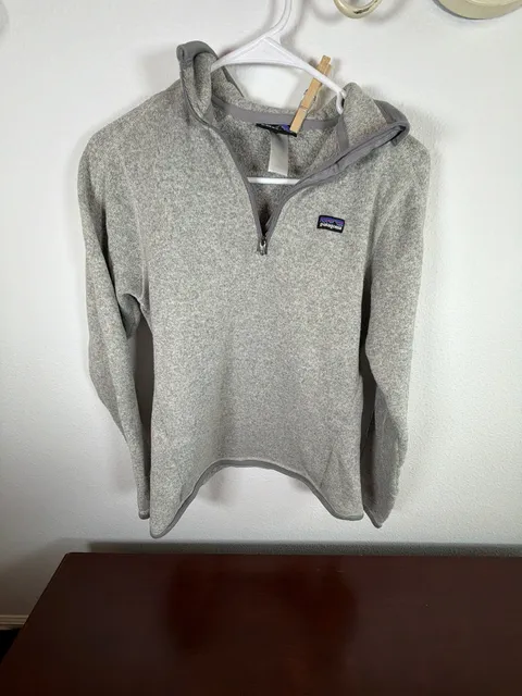 Patagonia Womens XS Better Sweater 1/4 Zip Fleece Pullover Slim Fit Gray Perfect