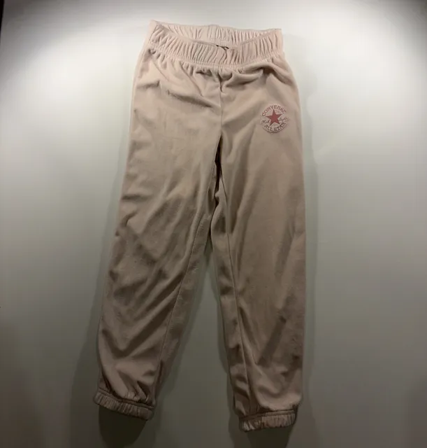 Converse Sweatpants Size S Pink Velour Joggers