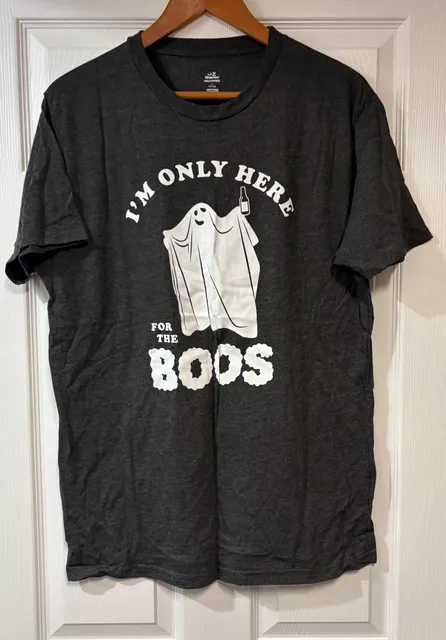 Way to Celebrate Halloween I'm Only Here For The Boos T-Shirt L