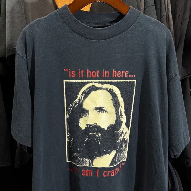 Balzout Vintage Charles Manson Is It Hot In Here Or Am I Crazy XL Shirt