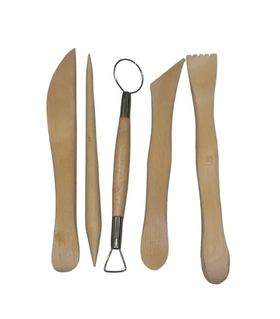 Generic Pottery Sculpting Tools Wood Carving Set Of 5