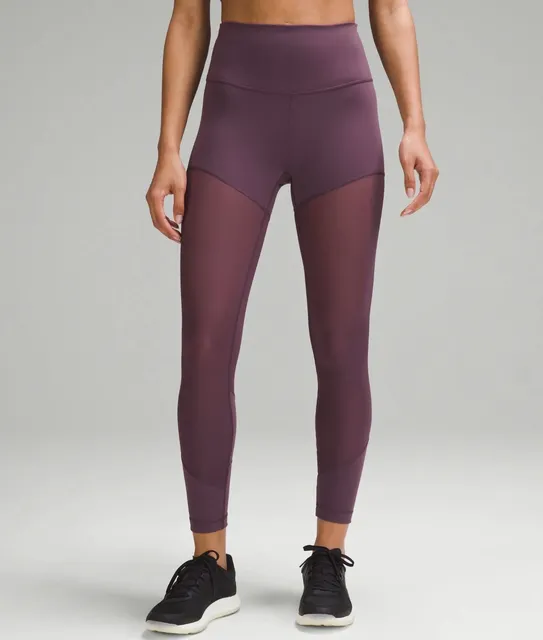 Lululemon Wunder Train Mesh High-Rise Tight 25" Grape Thistle