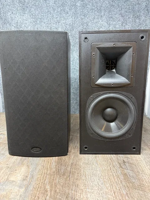 KLIPSCH SYNERGY SB-1 BOOKSHELF SPEAKERS BLACK PAIR 8-OHMS 75 WATTS TESTED WORKS