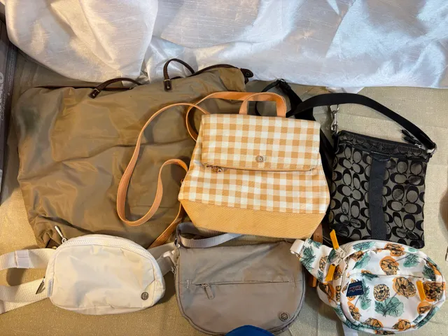 Lot of 6 stained or damaged bags