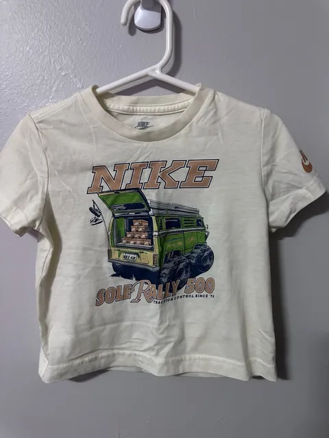Nike Sole Rally 500 Graphic T-Shirt Size 2T Off-White Kids