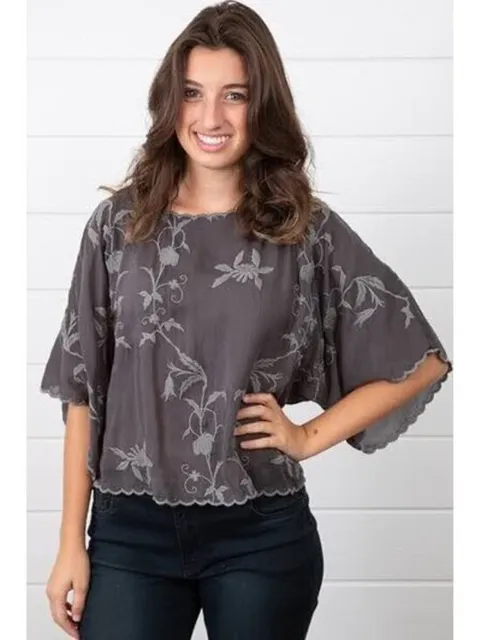 Johnny Was Winter Vine Cropped Top