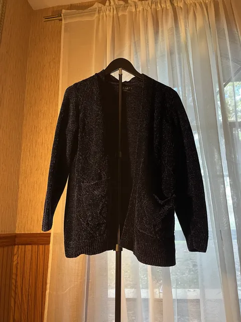 Grace Petite Cardigan Sweater Size PS Navy Blue