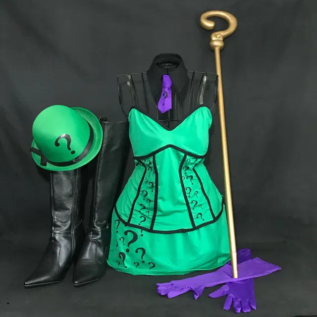 Women’s Riddler Super Villain 6 Piece Costume