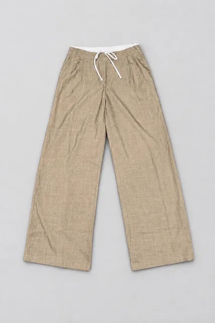 Hyfve Wide Leg Pants Size Women’s M Khaki Linen Style