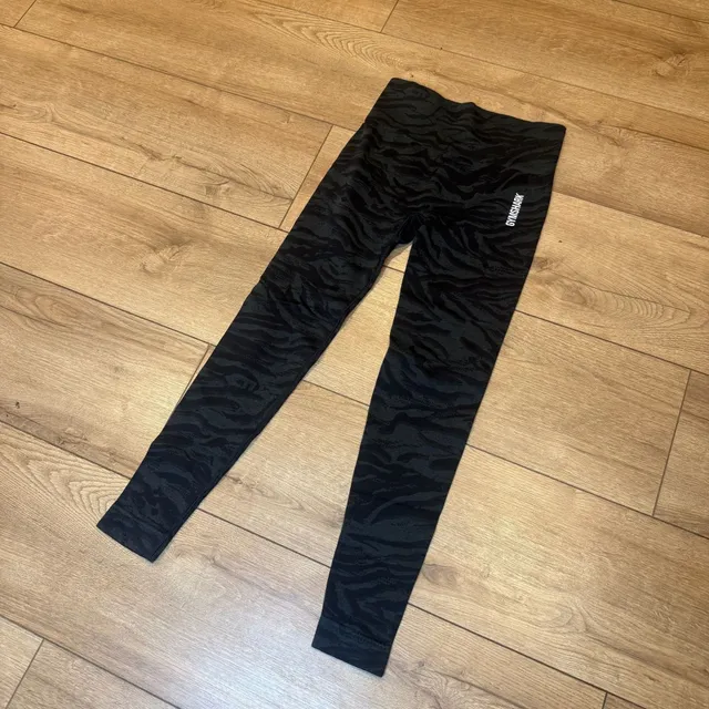 Gymshark Animal Seamless Leggings Black Tiger Camo
