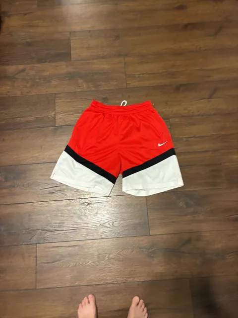 Nike Icon Dri-FIT Basketball Shorts Size M Red White Black