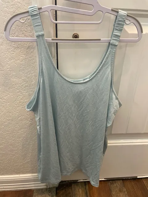 Serra Tank Top Size XL 16-18 Light Blue Scoop Neck