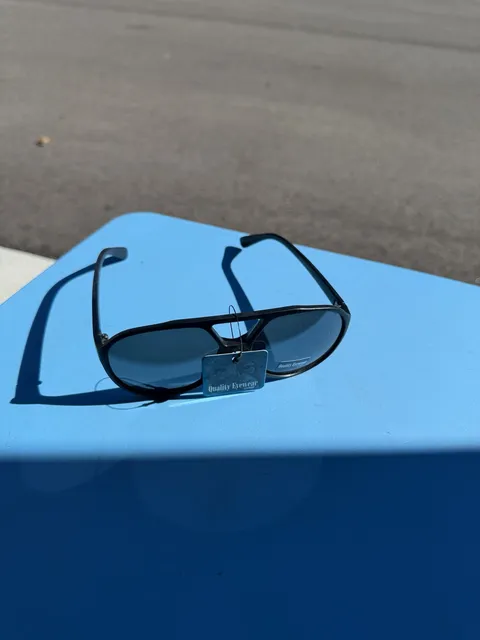 Quality Eyewear UV400 Black Aviator Sunglasses