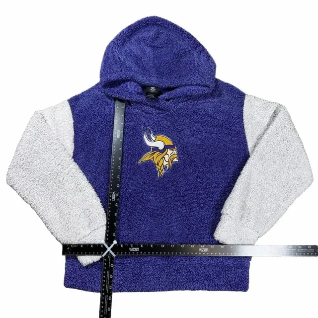 NFL Team Apparel Minnesota Vikings Sherpa Hoodie Girls Size XL Purple