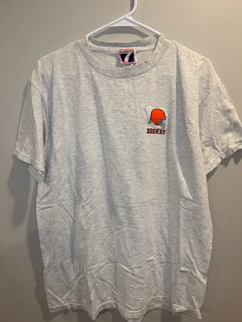 Vintage Logo 7 Cleveland Browns T-Shirt Size L Gray
