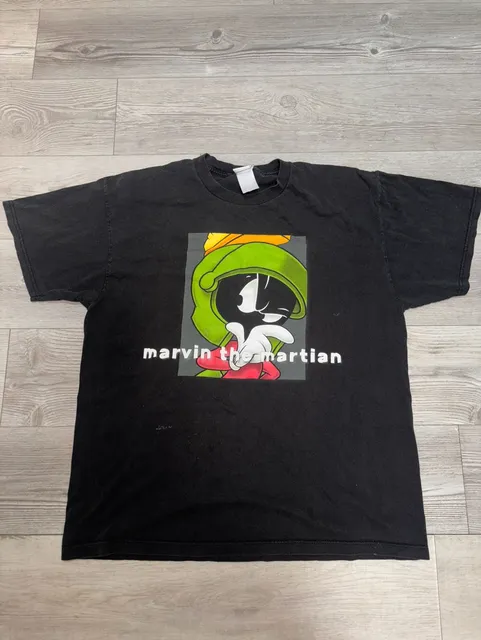 Warner Bros. Marvin the Martian T-Shirt Black Graphic Tee