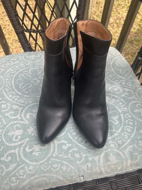 Corso Como Black Leather Ankle Boots