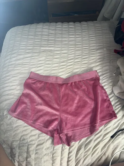 Juicy Couture Velour Sleepwear Shorts Size L Pink Rhinestone