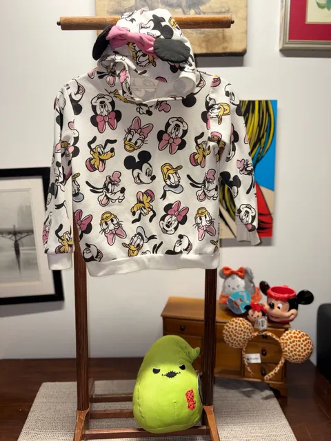 Disney Mickey And Friends Hoodie Size 7-8 Character Print