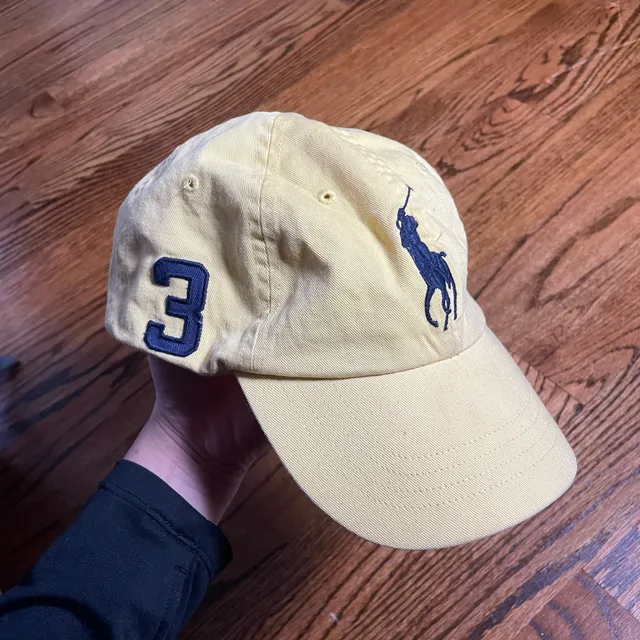 Polo Ralph Lauren Yellow Cotton Baseball Cap 3 MCMLXVII Hat
