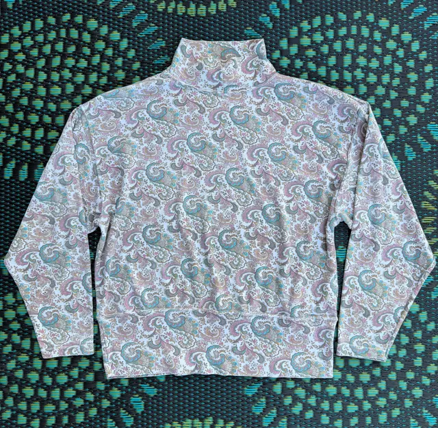 DB Sport by David Benjamin Mock Neck TurtleneckSize M Paisley Vintage
