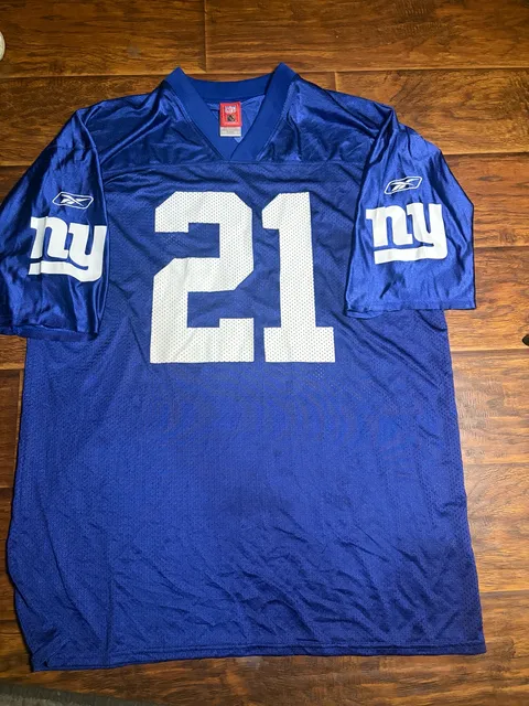 Reebok New York Giants Tiki Barber 21 Jersey Size XL Blue
